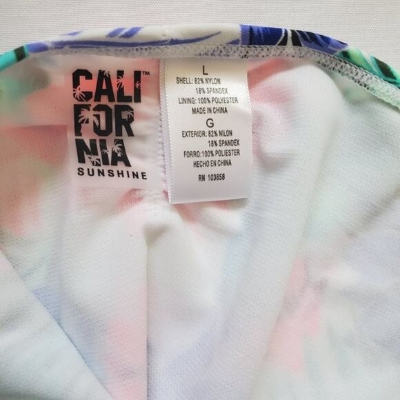 CALIFORNIA SUNSHINE Womens Bikini Bottom Large Tropical Floral Swim Cheeky - Picture 6 of 6